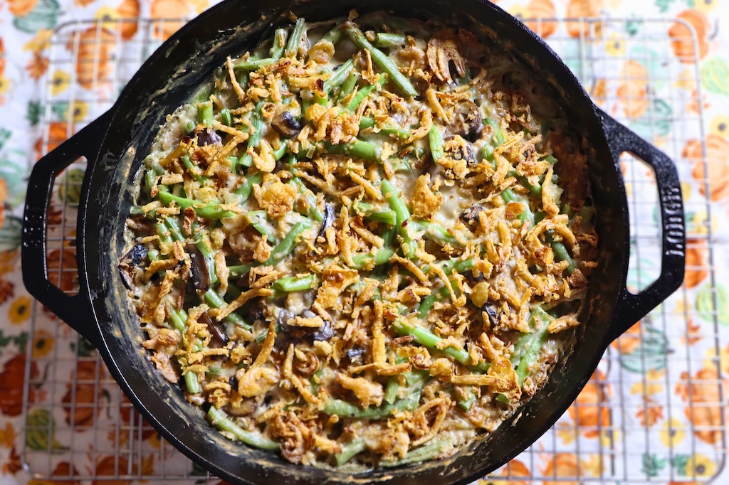 Green Bean Casserole with Sourdough Discard